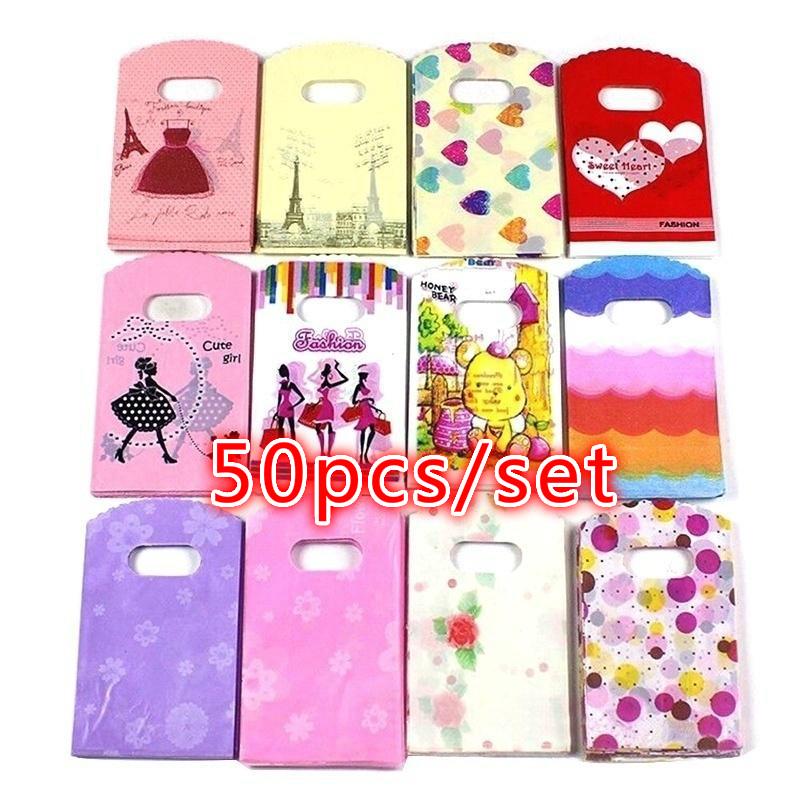 Wedding Supply Shops - 2026 50Pcs Tas Hadiah Plastik Motif