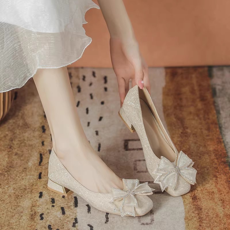 Wedding Fx - Sepatu Pernikahan Atasan Rendah Sol Lembut