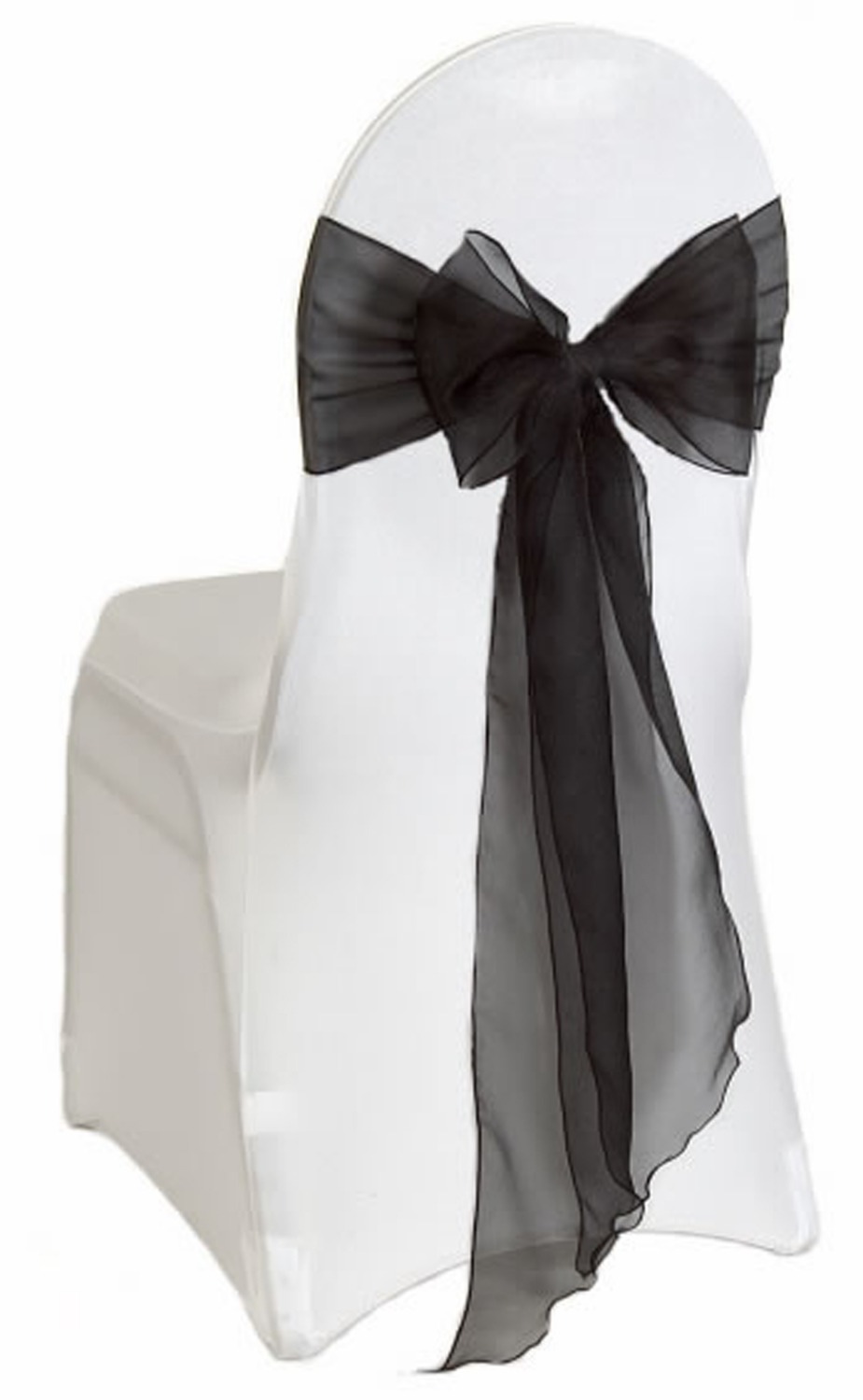 Chair Sash Organza - BARU KURSI BUSUR 50 pcs/LOT Hitam