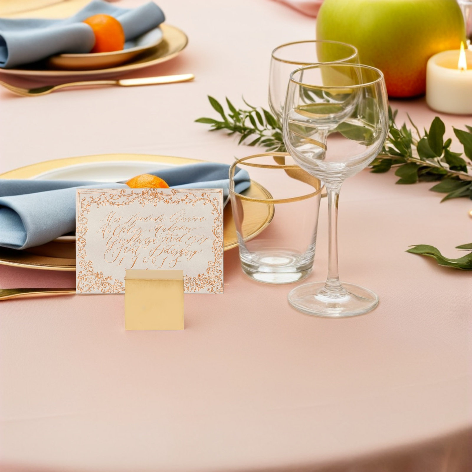 Tempat Kartu Meja Berbahan Baj - Place Card Holder ulasan dan harga