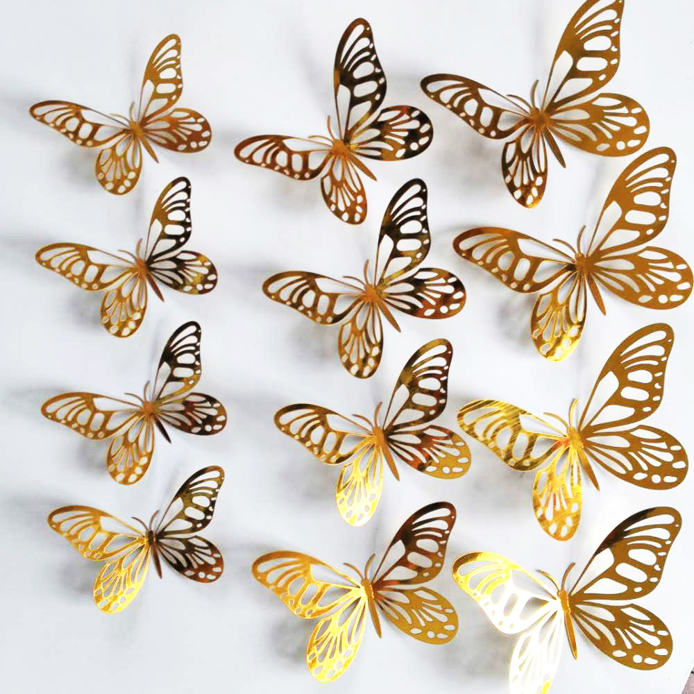 12 Buah/Set Stiker Dinding Kup - Wedding Package Gold ulasan dan harga