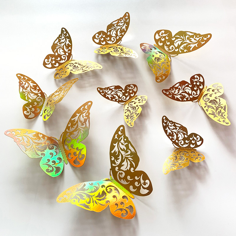 12 Buah Stiker Dinding Kupu-ku - Wedding Package Gold ulasan dan harga