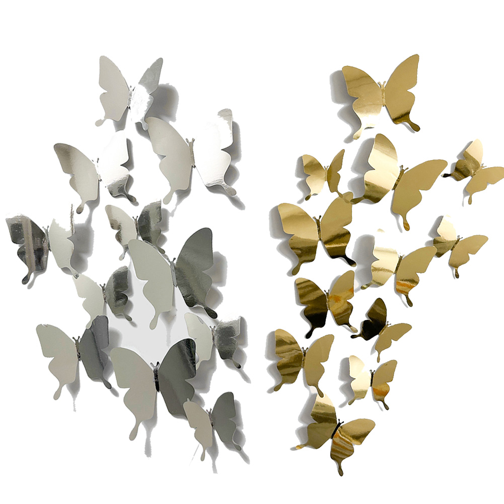 12 Buah Stiker Dinding Kupu-ku - Wedding Package Gold ulasan dan harga