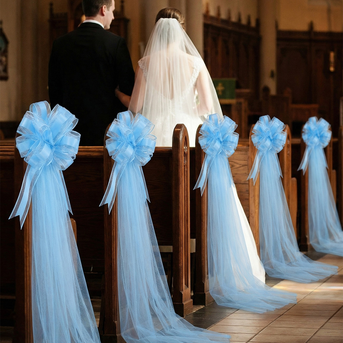5 Buah Pita Kursi Tulle Dekora - Chair Sash Organza ulasan dan harga