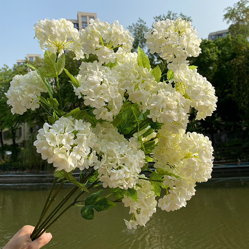 3 Buah 4 Kepala Hydrangea Rang - Wedding Decor Supply Store ulasan dan harga