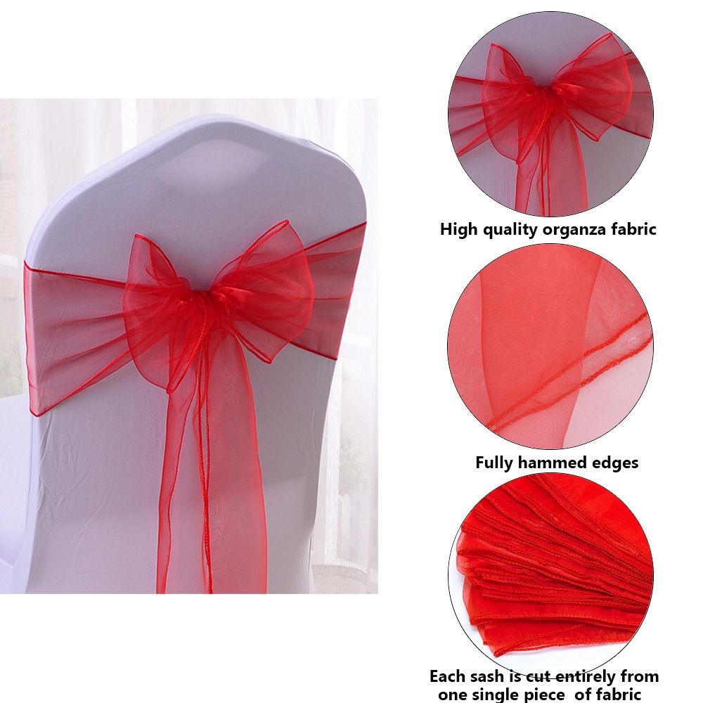 1 Buah Pita Dekorasi Kursi Org - Chair Sash Organza ulasan dan harga