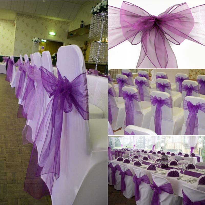 25 Buah 18X275Cm Ikat Pinggang - Chair Sash Organza ulasan dan harga