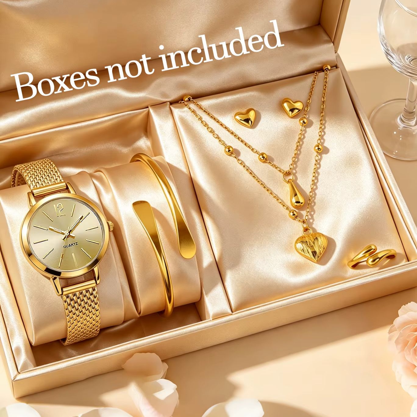 Set Perhiasan dan Jam Tangan E - Wedding Package Gold ulasan dan harga