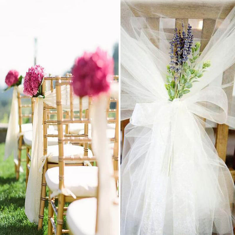 5 Meter/lot Tipis Crystal Orga - Chair Sash Organza ulasan dan harga